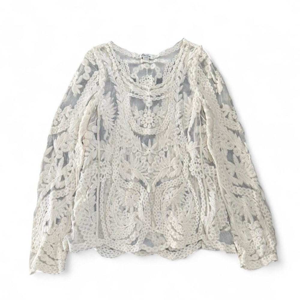 Soho Girls Lace Blouse - Cream